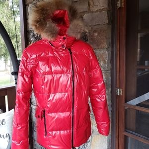 Moncler shiny puffer coat